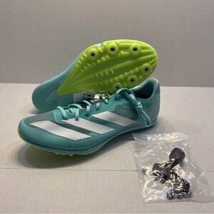 Adidas Adizero Distancestar Track Spikes Blue Cloud White Mens Size 8